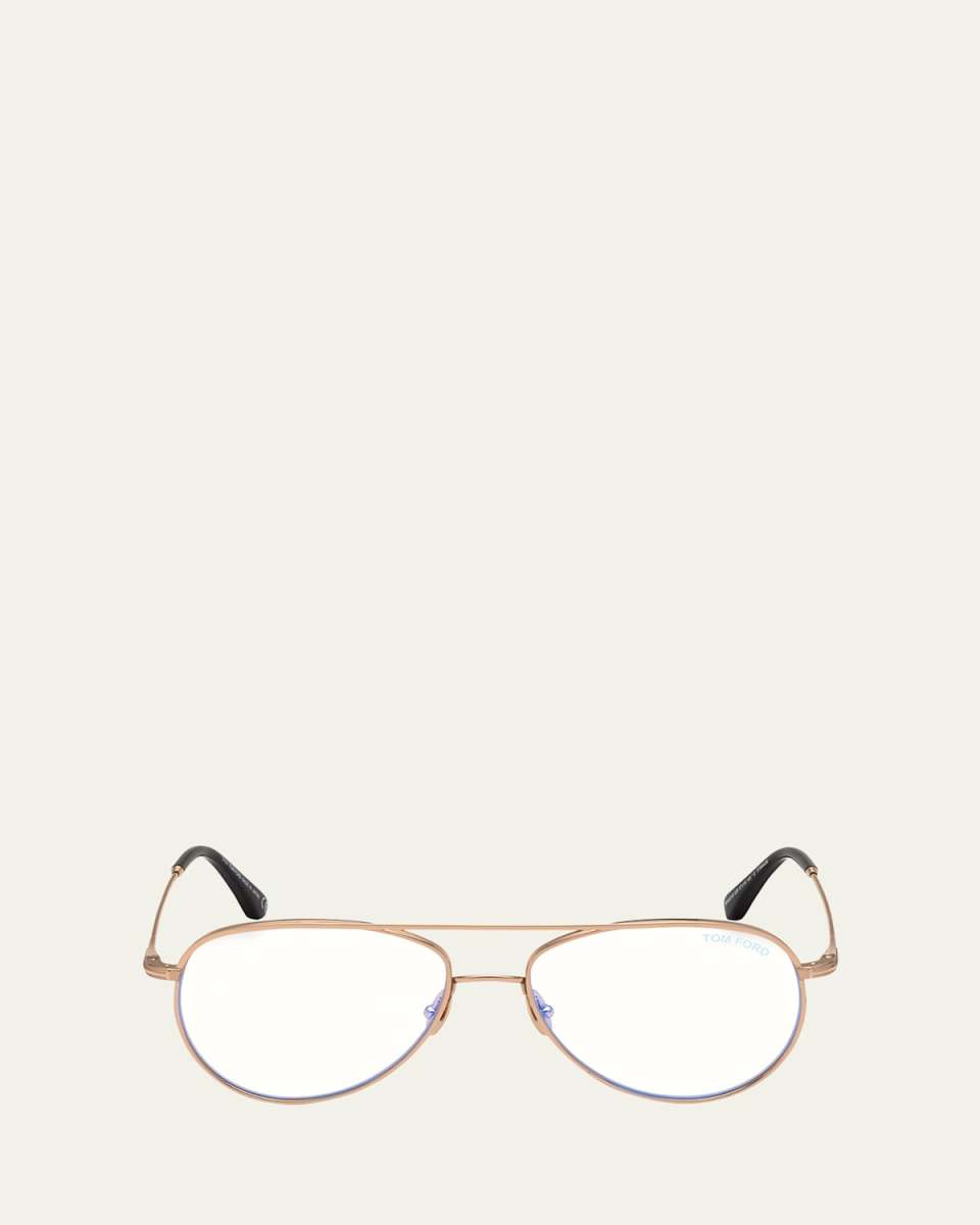 Blue Light Blocking Titanium Aviator Optical Glasses